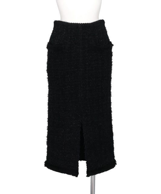 FETICO(フェティコ) 2026AW FRINGE TRIM TWEED KNIT SKIRT FTC264-0713
