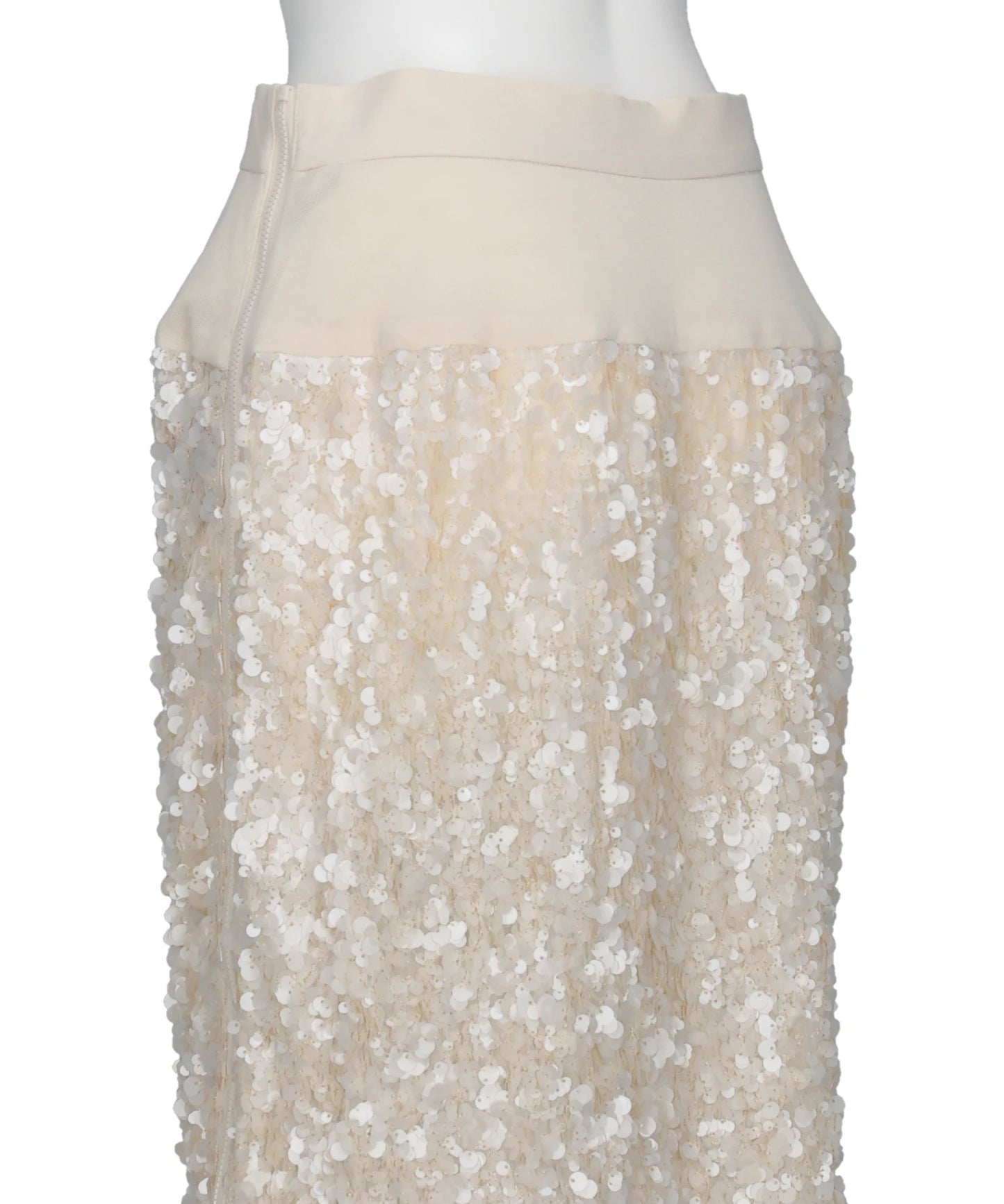 SEQUIN+LACE SKIRT
