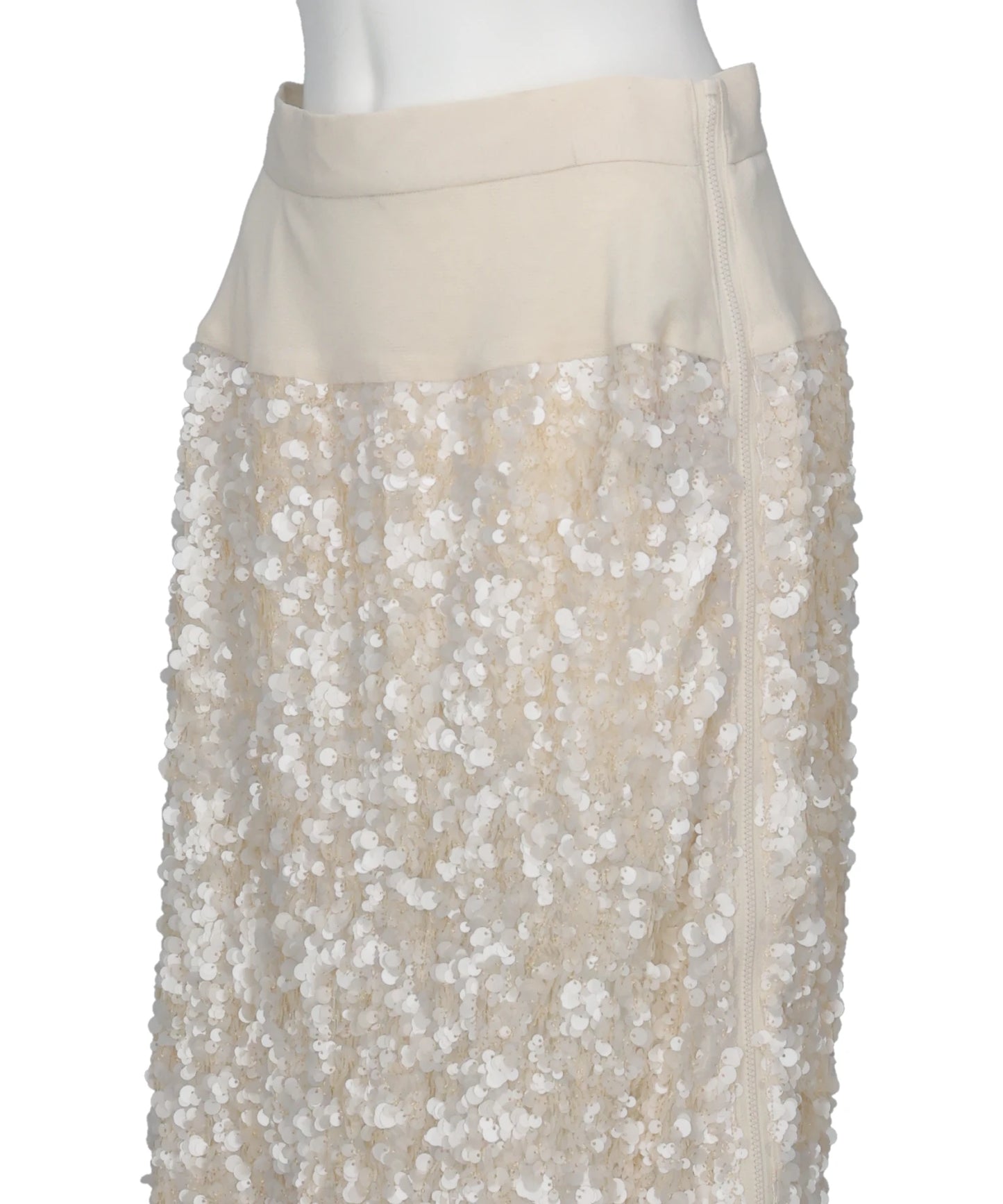 SEQUIN+LACE SKIRT