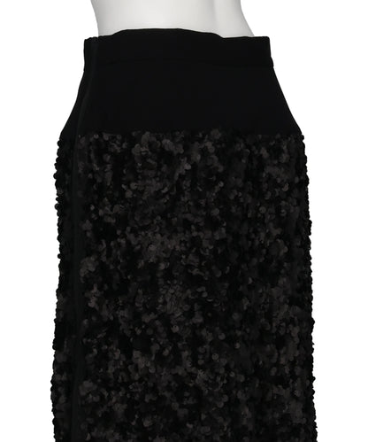 SEQUIN+LACE SKIRT