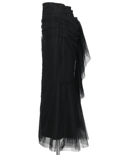 TULLE-PANELED SKIRT