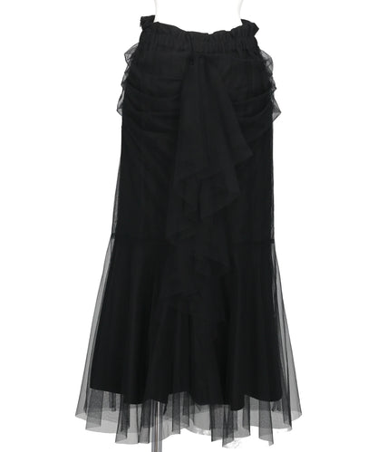 TULLE-PANELED SKIRT