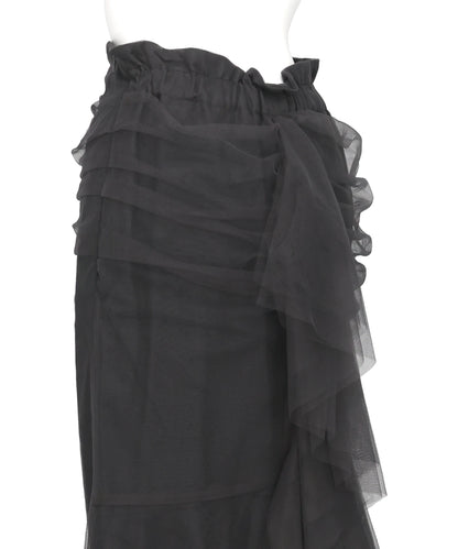 TULLE-PANELED SKIRT