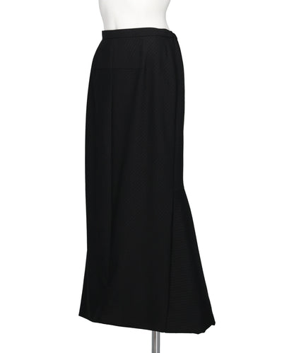 FLARED SKIRT WITH CONTRASTING HEM
