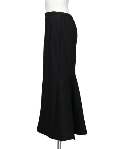 FLARED SKIRT WITH CONTRASTING HEM
