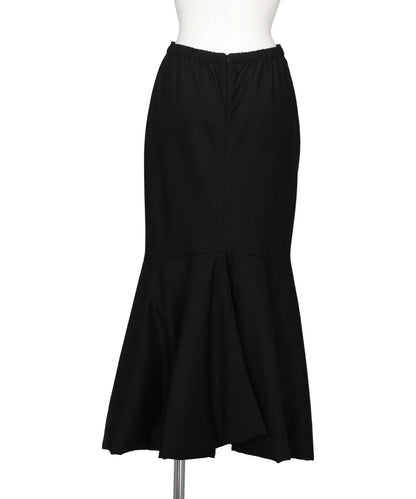 FLARED SKIRT WITH CONTRASTING HEM