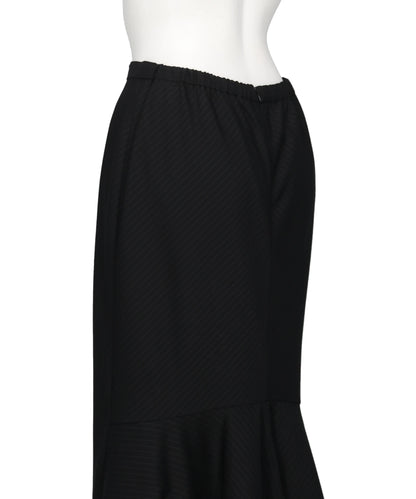FLARED SKIRT WITH CONTRASTING HEM