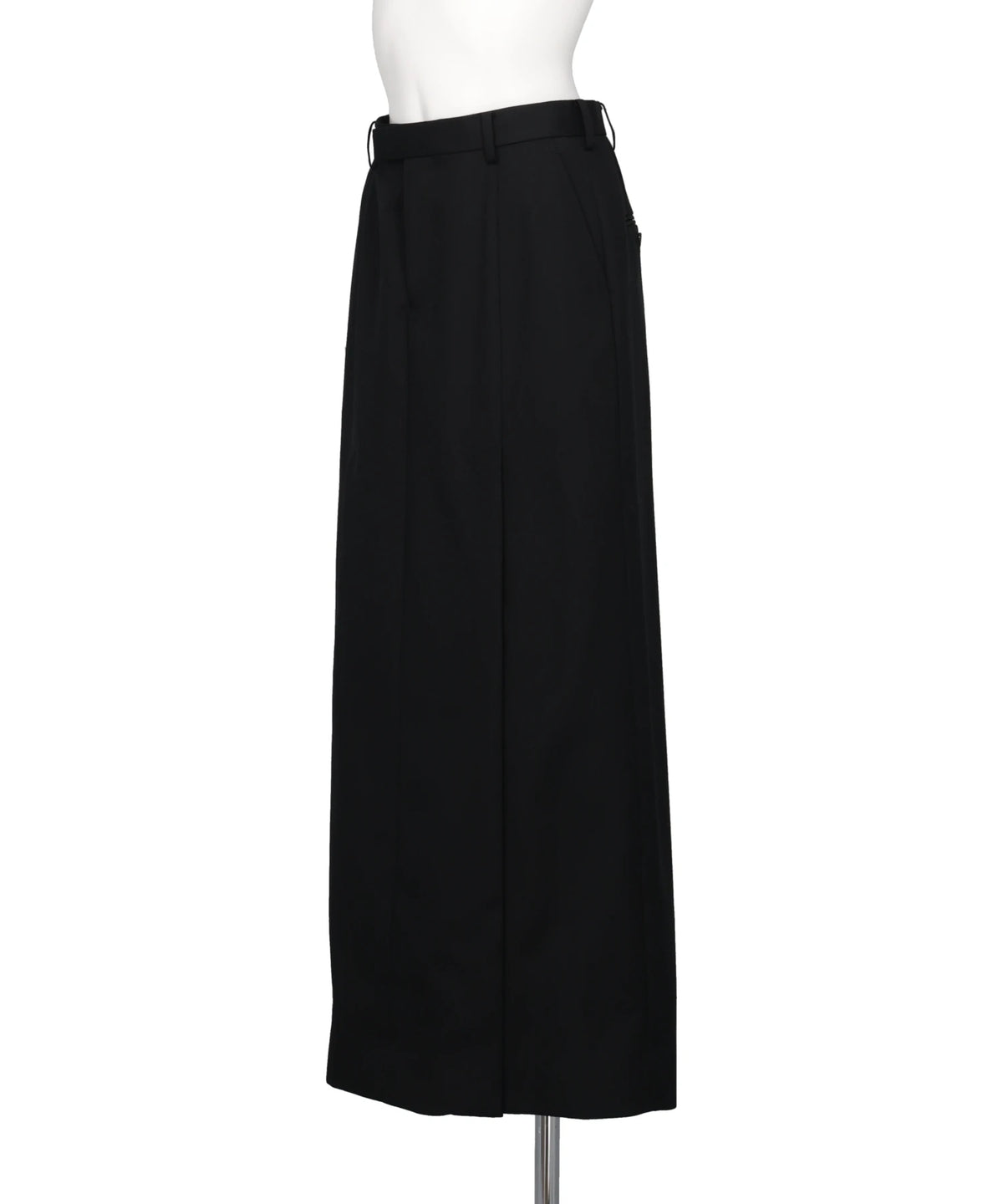 WOOL GABARDINE SLIT SKIRT