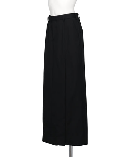 WOOL GABARDINE SLIT SKIRT