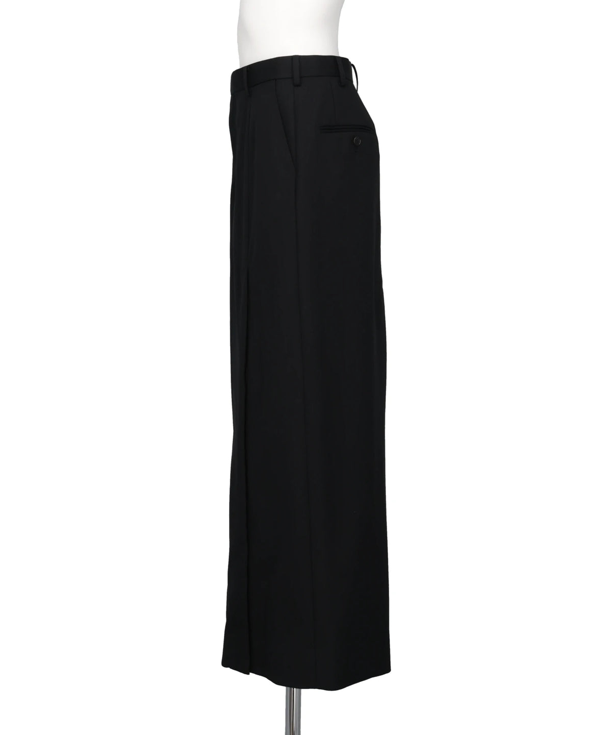 WOOL GABARDINE SLIT SKIRT