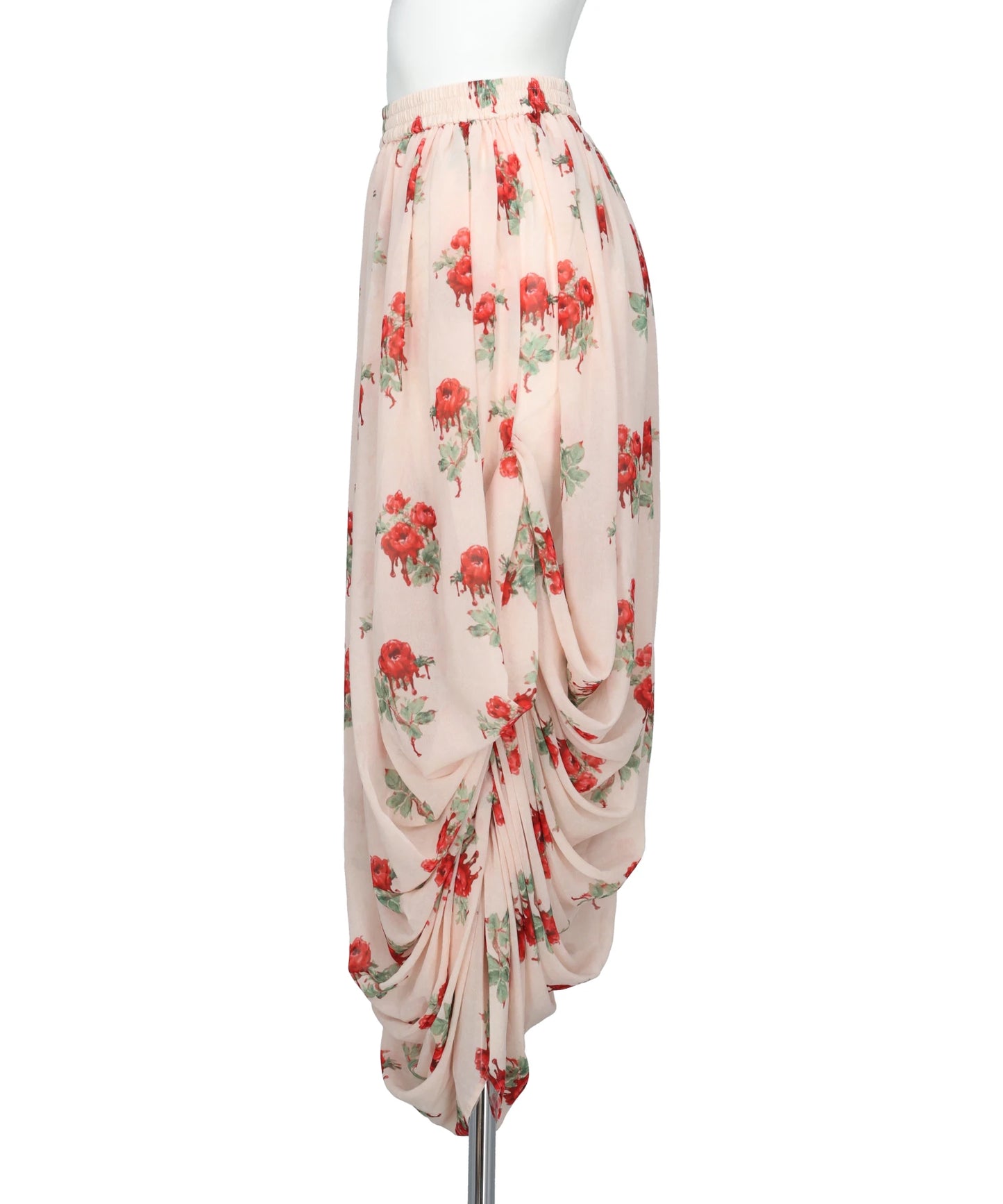 PRINTED DRAPE SKIRT