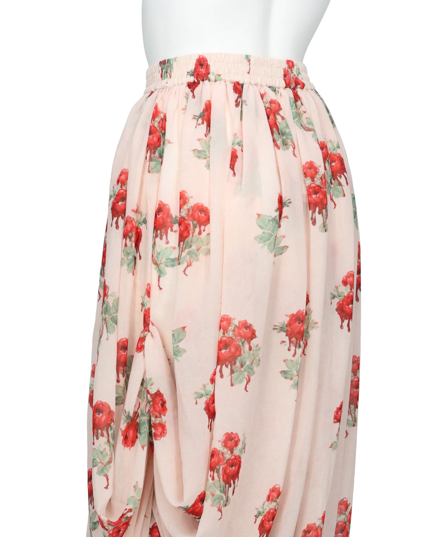 PRINTED DRAPE SKIRT