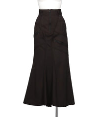 mukcyen（ムッシャン）PIGMENT WASHED ZIP PANEL MERMAID SKIRT