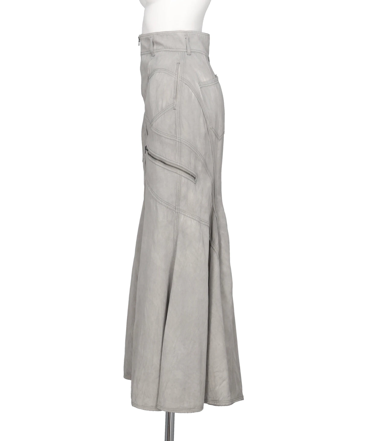 PIGMENT WASHED ZIP PANEL MERMAID SKIRT