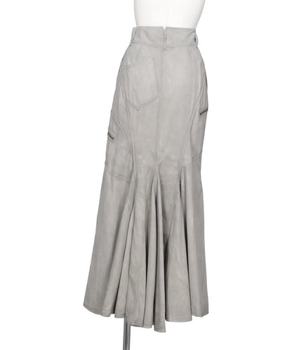 PIGMENT WASHED ZIP PANEL MERMAID SKIRT