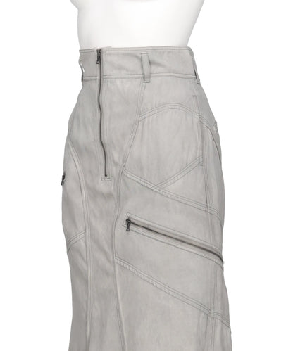 PIGMENT WASHED ZIP PANEL MERMAID SKIRT