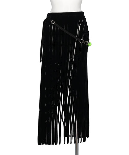 BIFURCATUM(ビフルカツム）2026AW VELOURS MESH SKIRT 26AW-SK02