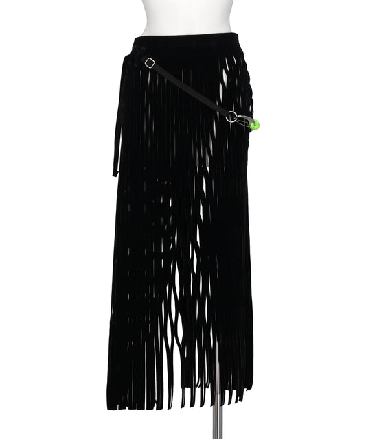 BIFURCATUM(ビフルカツム）2026AW VELOURS MESH SKIRT 26AW-SK02
