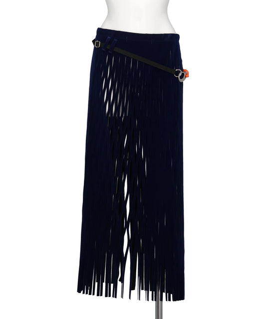 BIFURCATUM(ビフルカツム）2026AW VELOURS MESH SKIRT 26AW-SK02