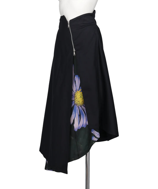 WRAP SKIRT-PRINTED