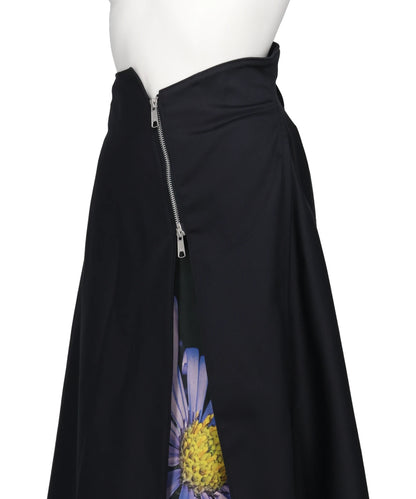 WRAP SKIRT-PRINTED
