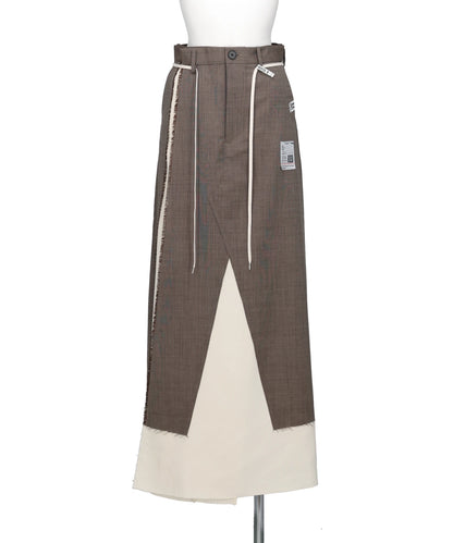 Maison MIHARA YASUHIRO(メゾンミハラヤスヒロ) 2026AW WOOL SLACKS COMBINED SKIRT K17SK382