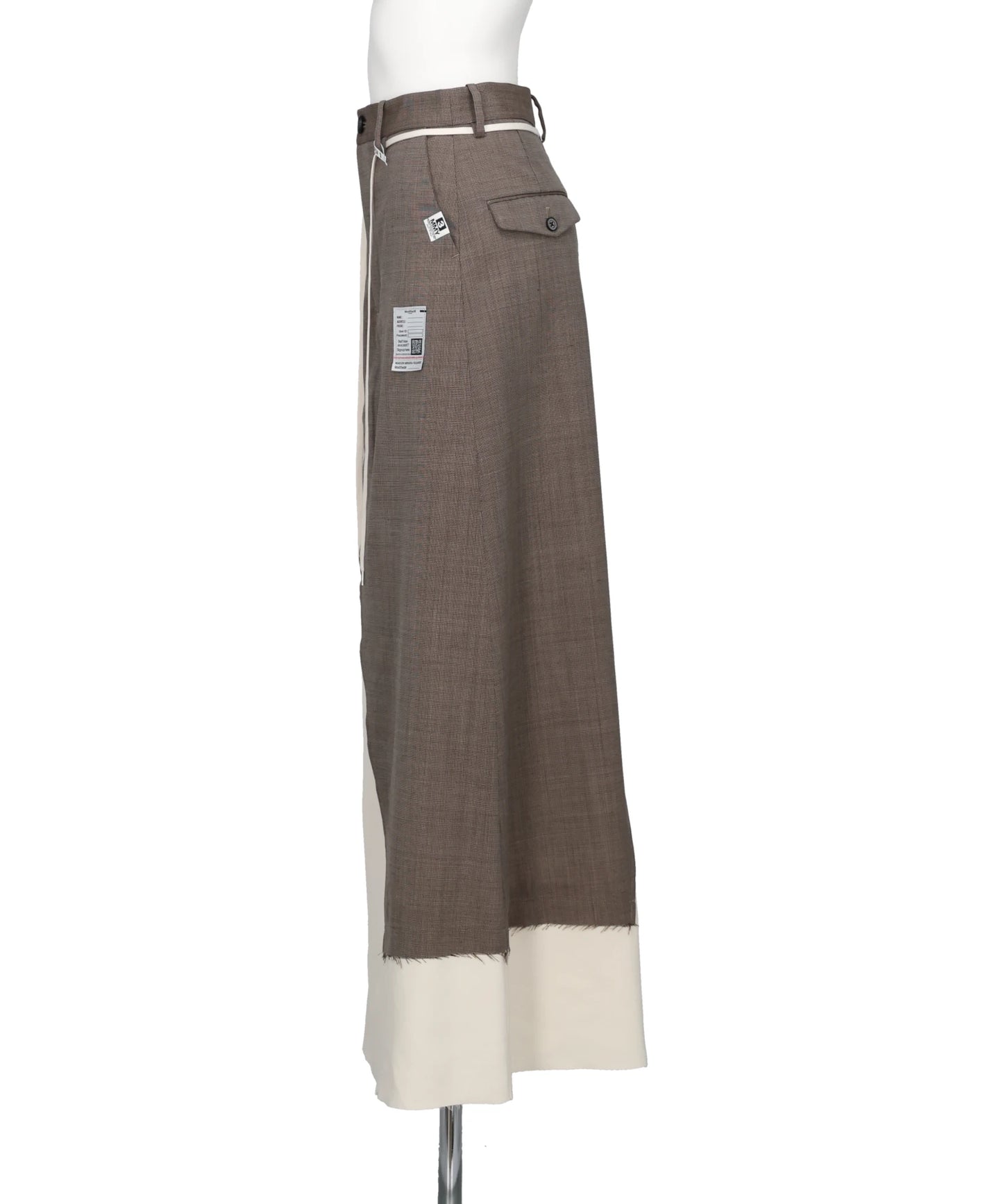 WOOL SLACKS COMBINED SKIRT