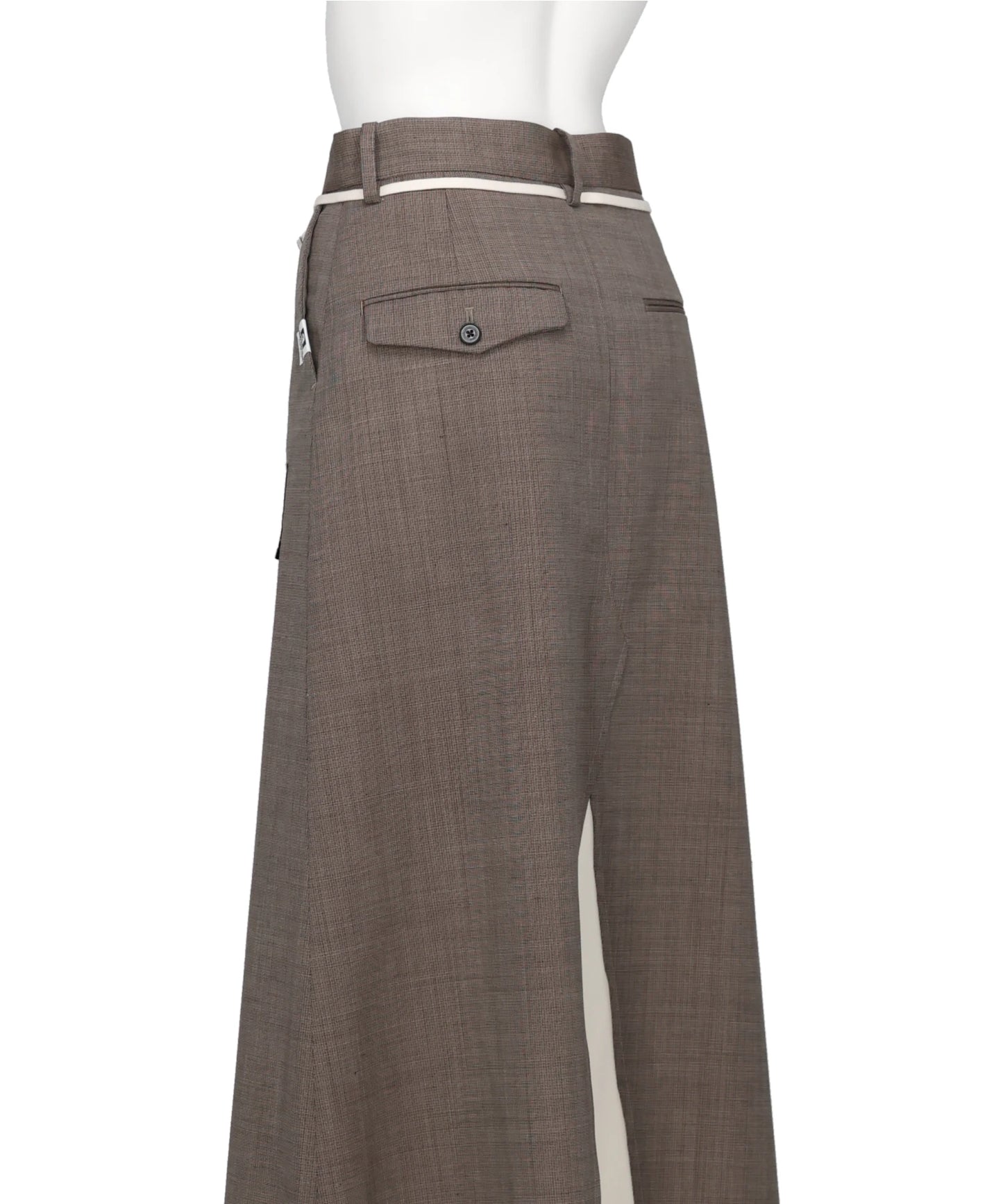 WOOL SLACKS COMBINED SKIRT