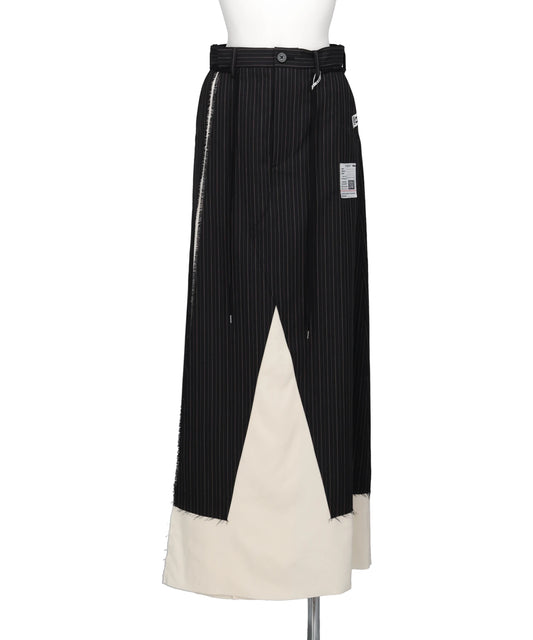 Maison MIHARA YASUHIRO(メゾンミハラヤスヒロ) 2026AW WOOL SLACKS COMBINED SKIRT K17SK382