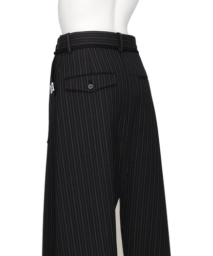 WOOL SLACKS COMBINED SKIRT