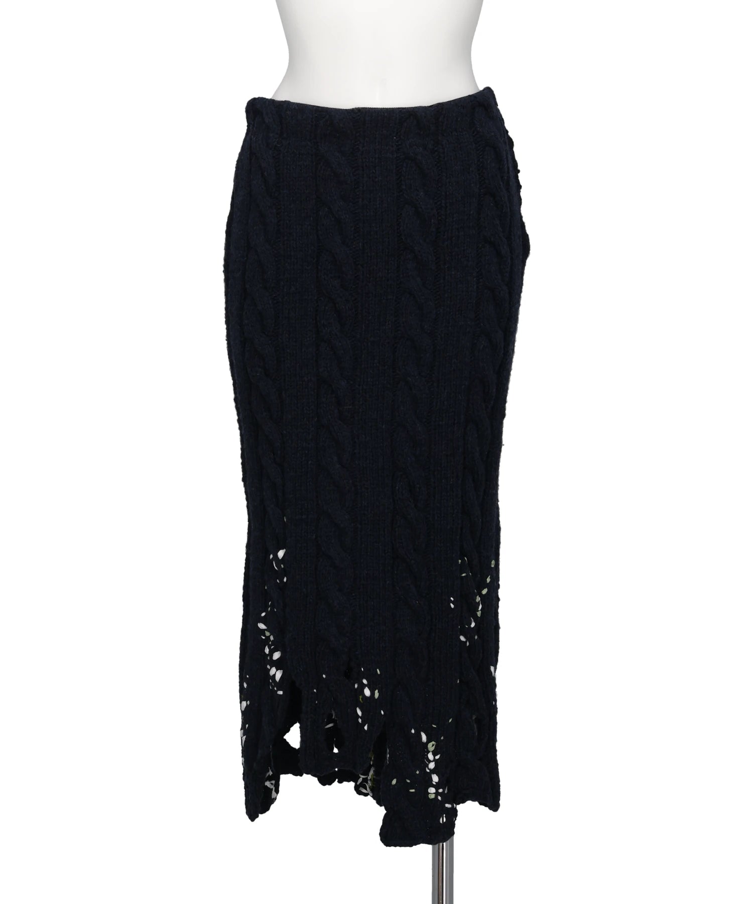 pillings(ピリングス)PS26AW-007 DISTRESSED KNIT SKIRT