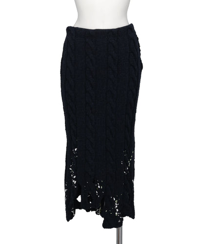 pillings(ピリングス)PS26AW-007 DISTRESSED KNIT SKIRT