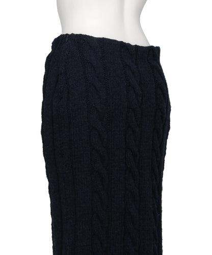 PS26AW-007 DISTRESSED KNIT SKIRT