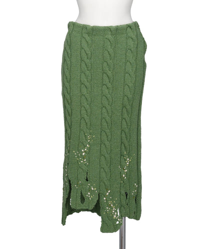 pillings(ピリングス)PS26AW-007 DISTRESSED KNIT SKIRT