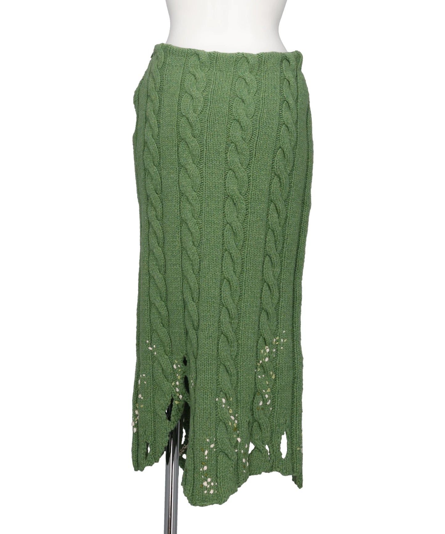 PS26AW-007 DISTRESSED KNIT SKIRT