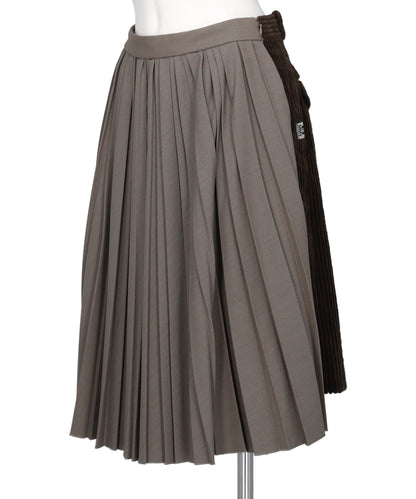 COMBINED PLEATS×CORDUROY SKIRT