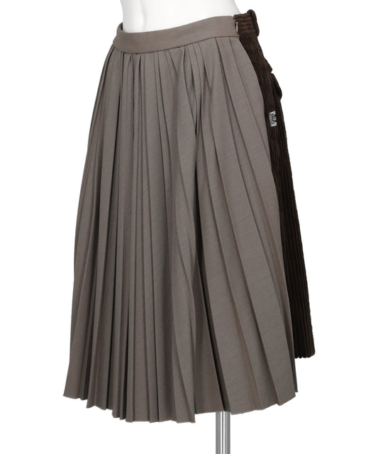 COMBINED PLEATS×CORDUROY SKIRT