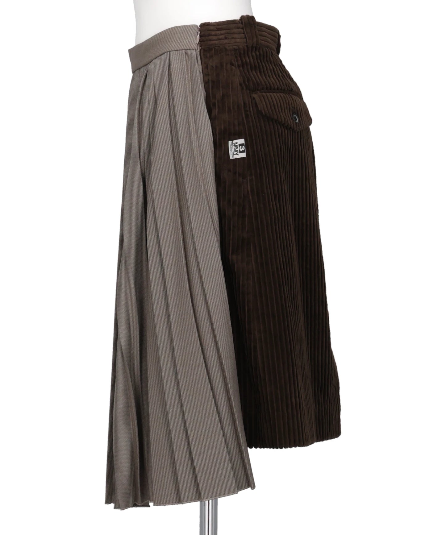 COMBINED PLEATS×CORDUROY SKIRT