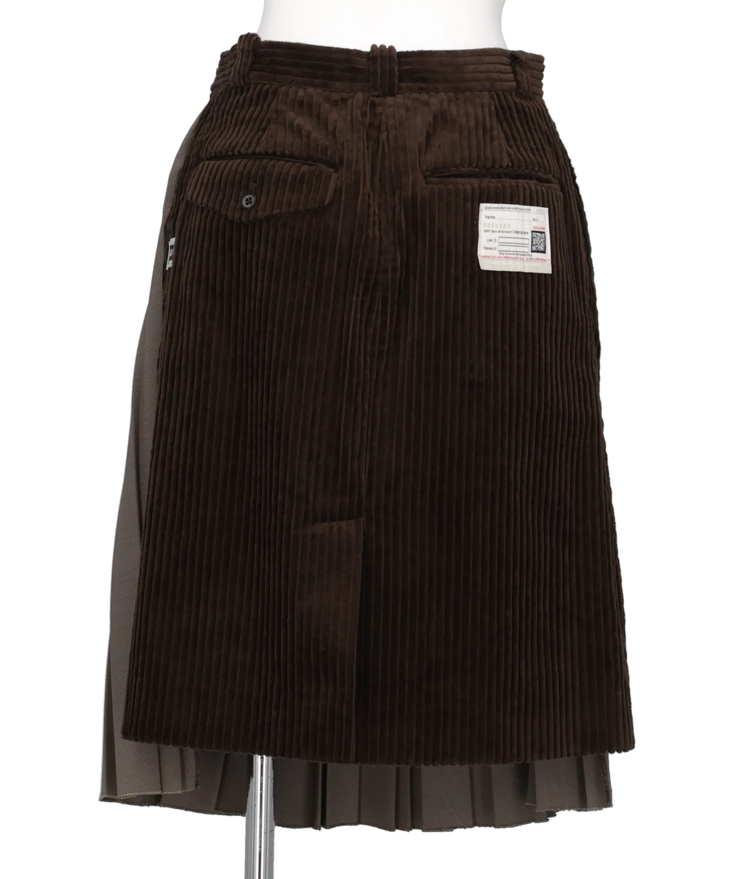 COMBINED PLEATS×CORDUROY SKIRT