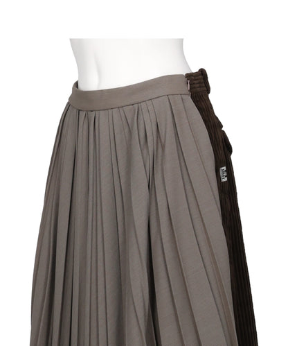 COMBINED PLEATS×CORDUROY SKIRT