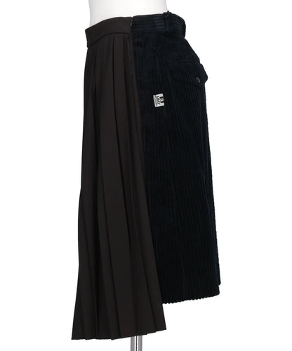 COMBINED PLEATS×CORDUROY SKIRT