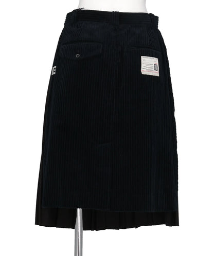 COMBINED PLEATS×CORDUROY SKIRT