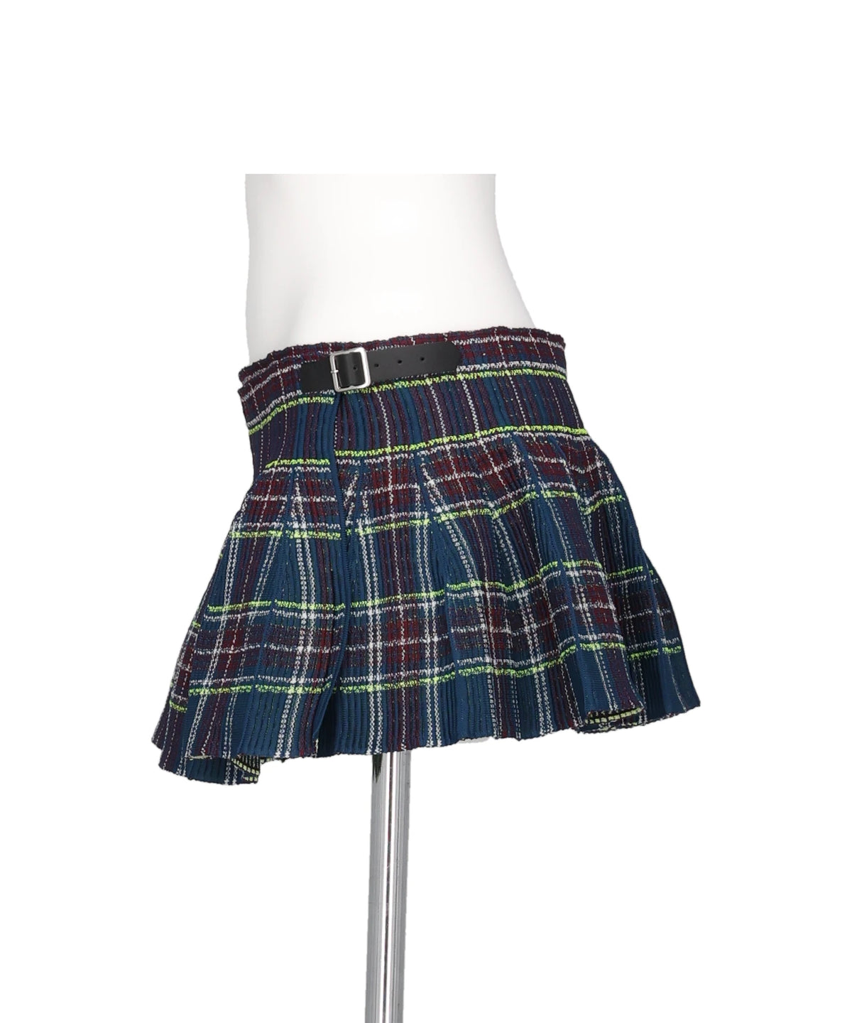 COUNTER TARTAN MINI WRAP SKIRT