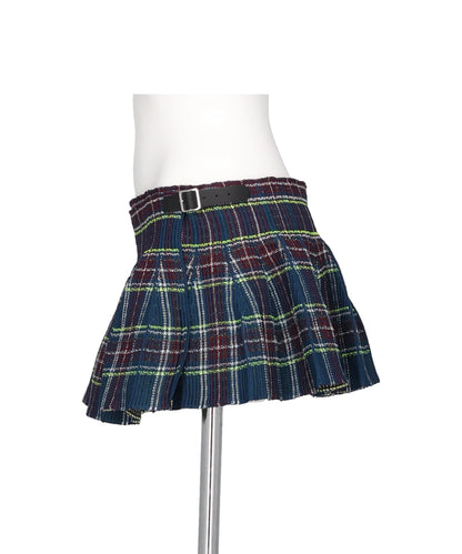 COUNTER TARTAN MINI WRAP SKIRT