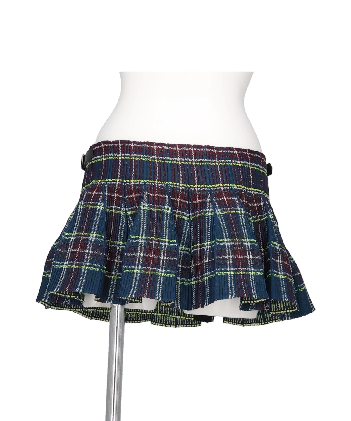 COUNTER TARTAN MINI WRAP SKIRT