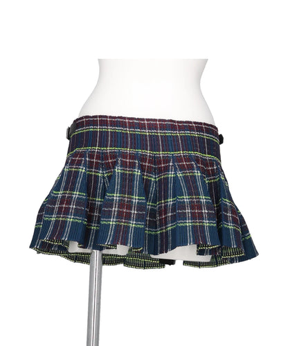 COUNTER TARTAN MINI WRAP SKIRT