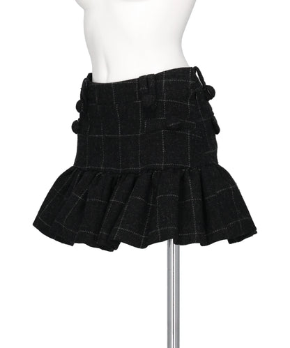 MELTON PEPLUM SKIRT