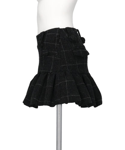 MELTON PEPLUM SKIRT