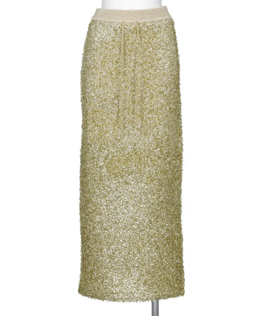 GLITTER TAPE YARN KNIT SKIRT