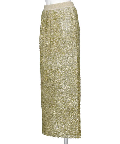 GLITTER TAPE YARN KNIT SKIRT